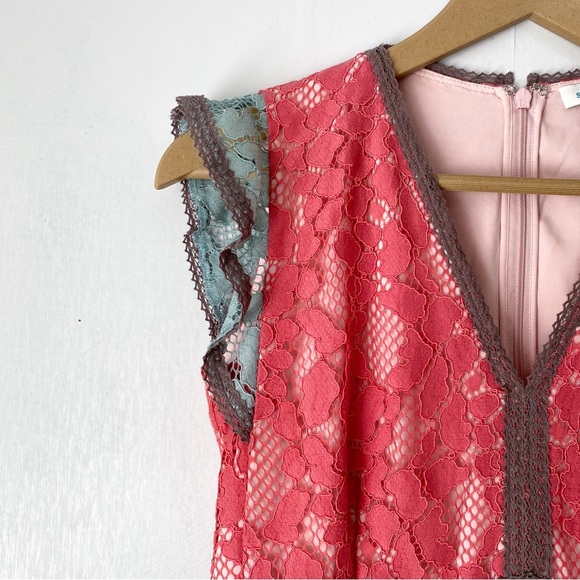 Sundance Colorful Vintage Days Lace Peplum Top Medium - Picture 5 of 11